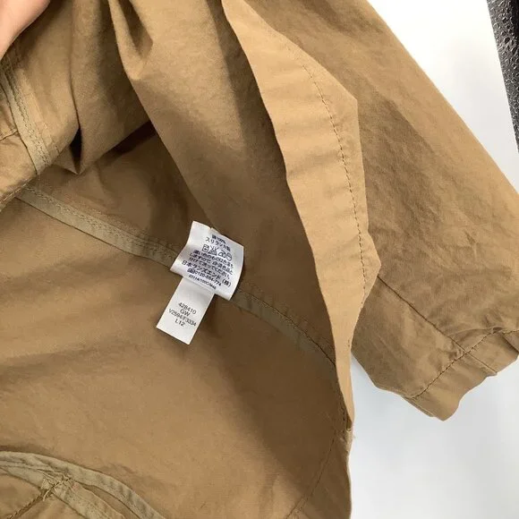 Lands' End Women's L 14-16 Khaki Safari Utility Jacket Cotton Blend - Picture 8 of 8